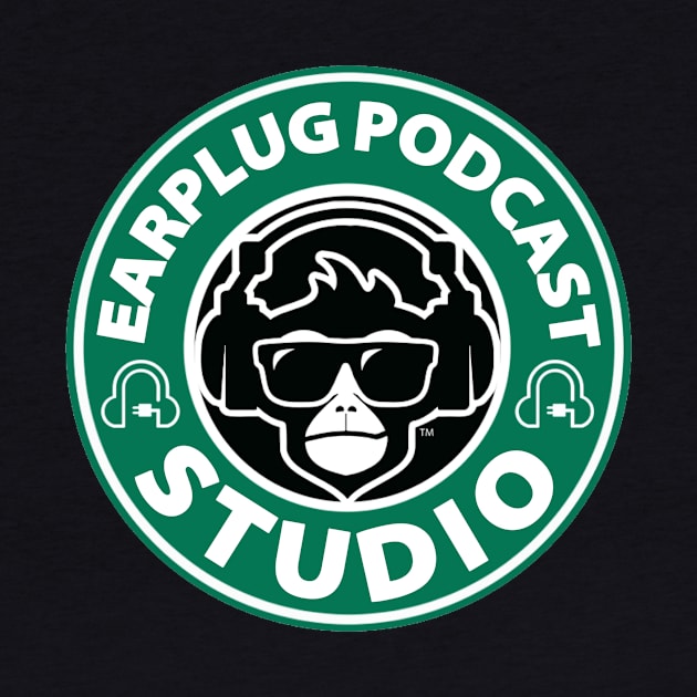 Earplug Starbucks logo tee by EarplugPodcastNetwork